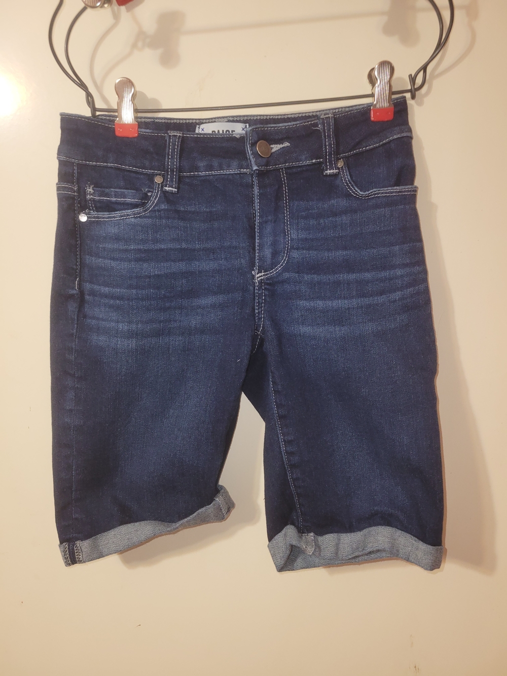 PAIGE Indigo High-Rise Denim Shorts